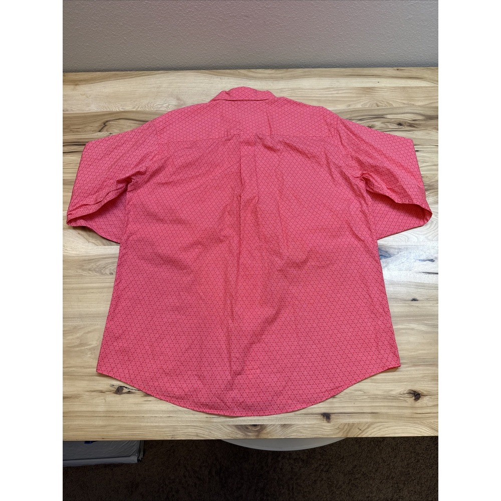 Cinch Western Men's Red Polka Dot Pattern Button Up Long Sleeve Shirt Size Large - Picture 4 of 4